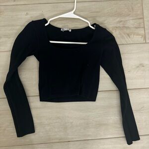 ZARA long sleeve black top